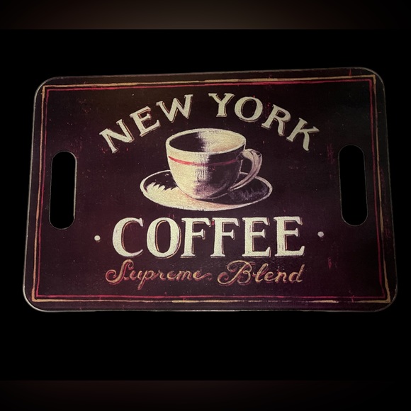 Antique Cutting Board / Expresso Bar Tray ~ Glass - Picture 3 of 3